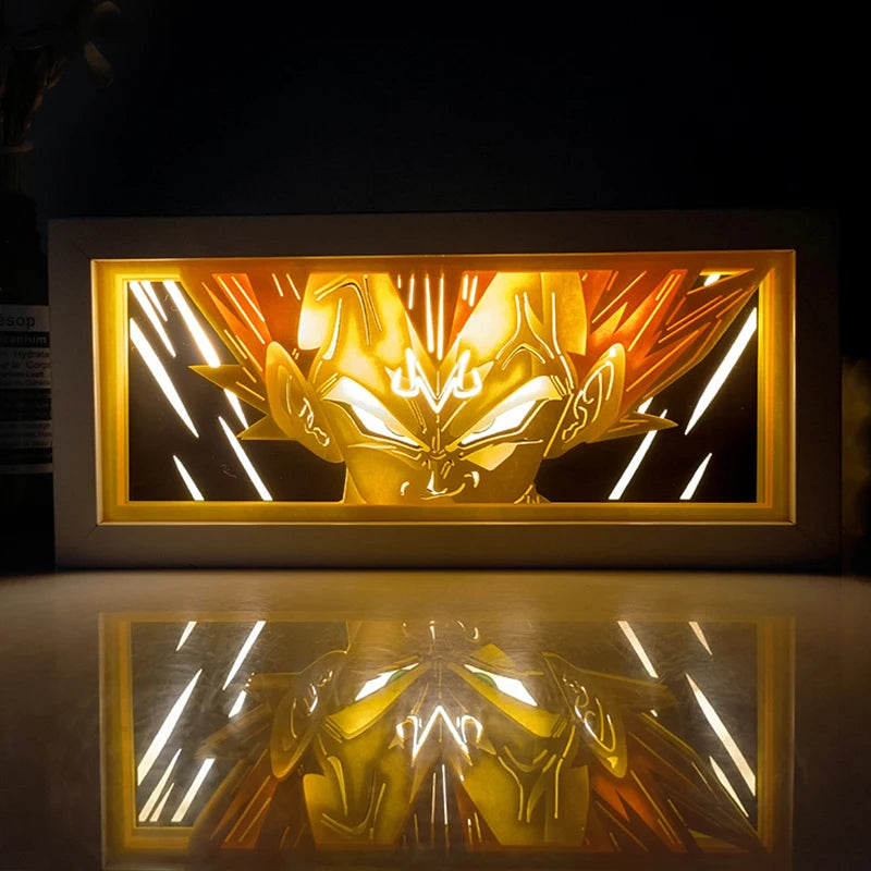 Dragon Ball LED Lamp - Vegeta | Manga Lightbox Bedroom Decor
